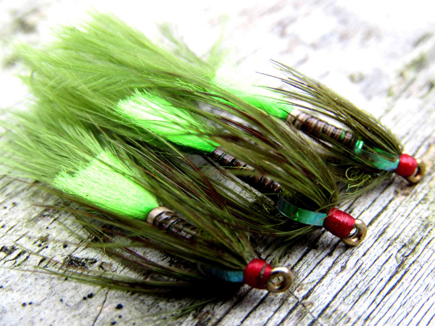 4x Beaded Trout Flies – Red Minister Straggle Nymph Fritz Pulling Buzzers – Size 10